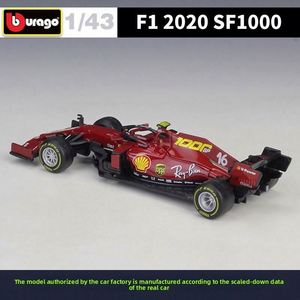 Modèle de voiture télécommandée en métal moulé sous pression 1:43 <span class=keywords><strong>F1</strong></span> 2020, édition commémorative du 1000e Grand Prix de Tuscan, Charles Leclerc, nouveau C8816 - Product Image 4