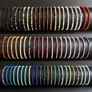 3Mm Đá Quý Tinh Thể Đá Tự Nhiên Đính Cườm Vòng Đeo Tay Cho Phụ Nữ Đồ Trang Sức Thời Trang Làm Bằng Tay Stackable Đàn Hồi Căng Cổ Tay Chuỗi - Product Image 3