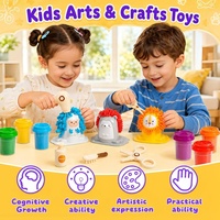 Ensemble de 16 pièces de pâte à modeler colorée pour enfants, jeu d'imitation de salon de coiffure, pâte à modeler colorée pour coiffure, jouet artistique en pâte à modeler et kit d'outils