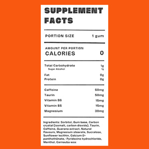 OEM Quick Boost Energy & Focus 50mg Caféine Gomme Vitamines B6 & <span class=keywords><strong>B12</strong></span> Taurine <span class=keywords><strong>Vegan</strong></span> Zéro Calorie Gomme Menthe Fraîche Goût Gomme Énergie - Product Image 3