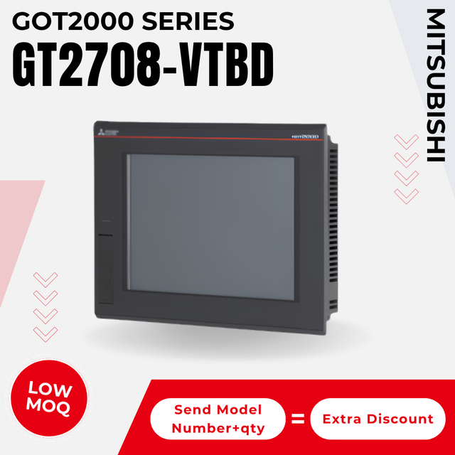 Mitsubishi GT2708-VTBD GOT2000 8.4 Inch HMI Touch Screen Panel PLC Operator Interface for Industrial Automation