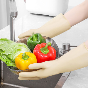 Gants en latex pour la maison, longueur 32 cm, texture grainée, imperméables, pour la vaisselle, le nettoyage, la lessive et les tâches de cuisine - Product Image 2