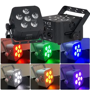 أضواء Uplights لاسلكية LED 6x18w تعمل ببطارية 6x18W RGBAW UV أضواء LED 6×1 لحفلات الزفاف