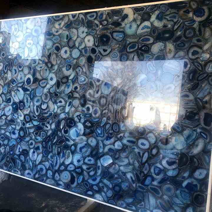 High Quality Blue Onyx Stone Slab Price Background Wall For Bar Floor Tile Stone