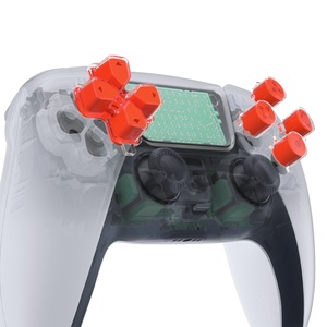 Botones de Acción D-pad Personalizados en Tres Tonos: Naranja, Transparente y Rojo, con Símbolos Rediseñados para el Control de PS5 - Product Image 1