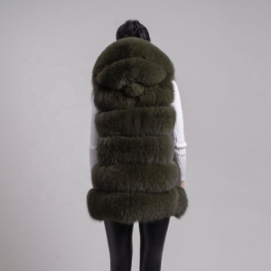 QIUCHEN-QC8062 nuevo abrigo de <span class=keywords><strong>piel</strong></span> de Invierno para mujer <span class=keywords><strong>Chaleco</strong></span> de <span class=keywords><strong>piel</strong></span> de zorro Real con capucha grande <span class=keywords><strong>piel</strong></span> genuina <span class=keywords><strong>Chaleco</strong></span> de zorro de alta calidad gran oferta - Product Image 3