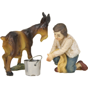 Figura de Natividad de Niño con Cabra, Figura Navideña y Juguete de 9 cm 9006935100143 - Product Image 1