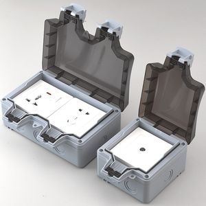 <span class=keywords><strong>Prise</strong></span> murale étanche simple/double pour interrupteur britannique, boîtier de protection pour interrupteurs extérieurs britanniques, <span class=keywords><strong>prise</strong></span> murale étanche 86 - Product Image 2