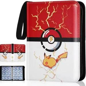 Reliure pour cartes de jeu <span class=keywords><strong>Pokémon</strong></span> <span class=keywords><strong>Pikachu</strong></span>, reliure à anneaux premium à 4 pochettes, 50 feuilles, capacité de 400 cartes, pour porte-cartes, <span class=keywords><strong>album</strong></span> <span class=keywords><strong>Pokémon</strong></span> - Product Image 5