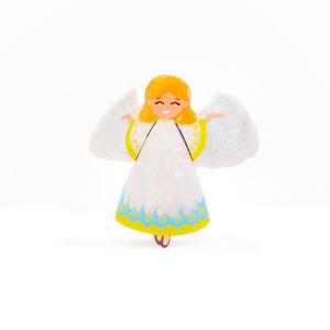 3D Angel Design Star Decor Acetate Hair Claw Clip Eco-Friendly Recycled Acetate Anti-Slip Hair Grip Unisex Fashion Customized - Product Image 3