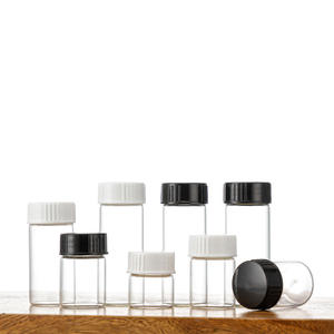 Frascos de Reactivos de Vidrio Transparente Pequeños con Tapa de Rosca de Plástico para Dispensar y Almacenar Muestras - Product Image 3