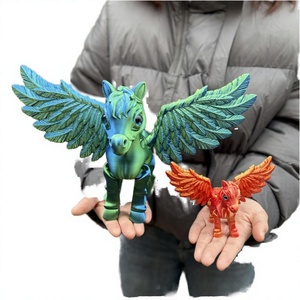 3D Printed <b>PLA</b> Flexible Crystal Pegasus Toys Kids Action Figure Horse Animals Children Big Size Collection Original Unisex - Product Image 3