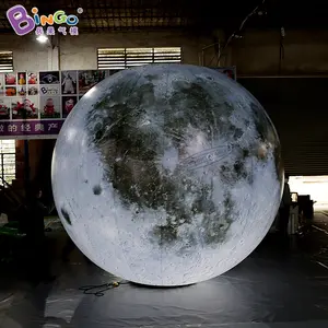 Luna inflable de 4x4m, decoraciones inflables, sistema solar de planetas de nueve planetas
