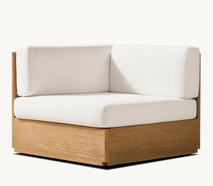 Sassanid extérieur italien modernisme Patio jardin ensembles hôtel de luxe mobilier d'extérieur Marbella teck modulaire u-chaise sectionnelle - Product Image 5