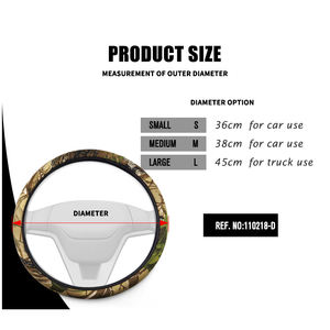 Funda para Volante de Coche de Diseño Ejecutivo/Lujo, Material de Tela Antideslizante con Gran Agarre, Tamaños 36cm/38cm/45cm para Camiones - Product Image 2