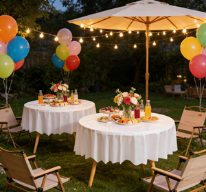 Thickened Waterproof PE Plain Round <b>Table</b> <b>Cover</b> 84 Inch Party Banquet Hotel Dining Home Event Tablecloth - Product Image 3