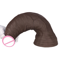 Dildo de Silicona Líquida Extra Grande de Nepal, Doble Dureza, Simulación Realista de Pene, Placer Adulto, Color Marrón, Tamaño Grande