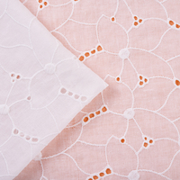 Tissu textile chinois, broderie blanche, mousseline suisse, œillets, broderie 100% coton, tissu polyester ripstop