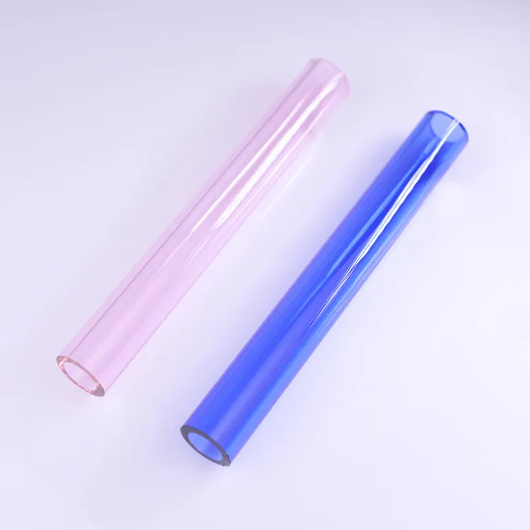 Personalizar diferentes tamaños de tubo de cristal de cuarzo teñido