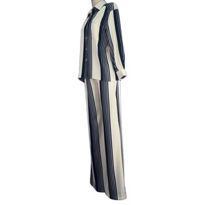 Camisa de traje informal a la moda con estampado de rayas y botones para mujer, ropa de mujer con estampado de cebra - Product Image 3