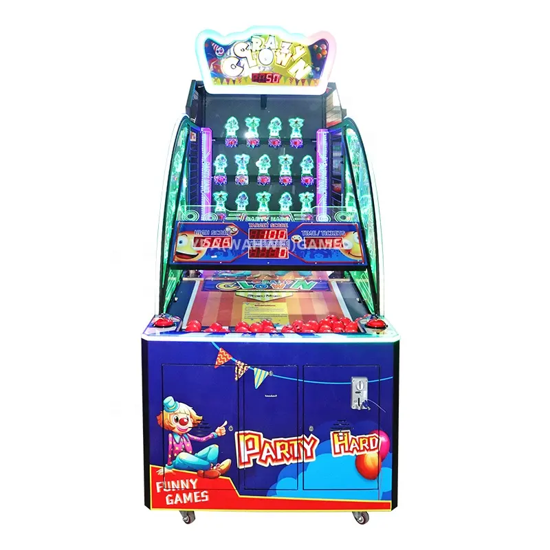 Machine de jeux d'arcade, jeu pour enfants, 2 joueurs, Crazy Clown, rstock