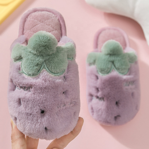 <span class=keywords><strong>Zapatillas</strong></span> <span class=keywords><strong>de</strong></span> algodón bordadas personalizadas LK, bonitas <span class=keywords><strong>Zapatillas</strong></span> <span class=keywords><strong>de</strong></span> <span class=keywords><strong>casa</strong></span> coreanas para interiores, <span class=keywords><strong>zapatillas</strong></span> <span class=keywords><strong>de</strong></span> invierno para niños con piña - Product Image 3