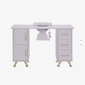 Table de Manucure Moderne de Luxe avec Collecteur de Poussière, Ensemble Double Table et Chaise en Bois pour Salon de Beauté, Idéal pour Salon - Product Image 6