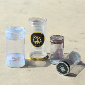 Nhà máy tùy chỉnh rõ ràng Vòng Pet xi lanh <span class=keywords><strong>container</strong></span> nhựa có thể tái chế hộp xi lanh bao bì - Product Image 1