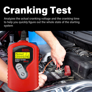 เครื่องทดสอบแบตเตอรี่ดิจิตอล12V Ba100ตรวจสอบสถานะแบตเตอรี่รถยนต์ด้วย CCA ความต้านทานภายในแรงดันไฟฟ้า <span class=keywords><strong>SOC</strong></span> SOH - Product Image 3
