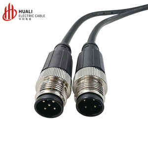 Konektor plug penerbangan M12, konektor tahan air pria dan wanita dengan 4/5/8p, untuk koneksi sensor-ke-soket dengan kabel - Product Image 4