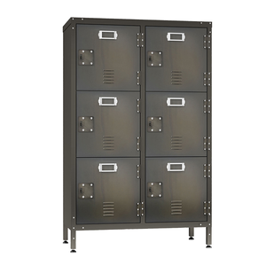Modern European Style Metal Living Room & Dining Room Classic Office Furniture 6 Door Metal Locker Storage <b>Filing</b> Cabinet - Product Image 1