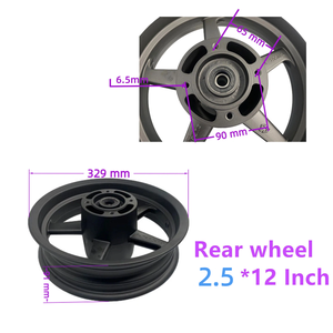 Juego de Ruedas Tubeless GP Wheel <span class=keywords><strong>Pit</strong></span> <span class=keywords><strong>Bike</strong></span>, <span class=keywords><strong>Llanta</strong></span> de Aleación Ligera Supermoto para Carreras, 2.15/2.50-12 2.5/3.0-12 Pulgadas para Motocicleta de Carretera Motard - Product Image 2