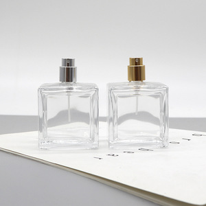 Flacons de parfum rechargeables en verre carré de 100 ml en gros, vides, avec clips, étanches et emballés dans une boîte pour femmes - Product Image 1