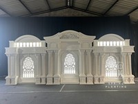 Château de décoration de scène de mariage avec lumière Salle de banquet Décorations de conte de fées de mariage Château de toile de fond