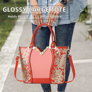 Nuevos Bolsos Cruzados de Cuero PU Brillante Estilo Vintage para Mujer, Forma de Sillín, Gran Capacidad, Cierre de Cremallera, Venta al Por Mayor - Product Image 2