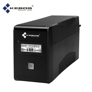 Kebos PV 1000 LCD Display 1000va 600w Single Phase Surge Protection Backup Line Interactive Ups For Data Center