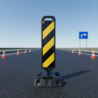 Heaby Duty Base en caoutchouc personnaliser panneau de signalisation routière/délinéateur pliable de route panneau d'avertissement de sécurité routière