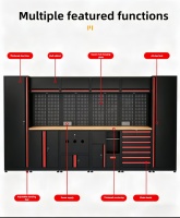 Gabinete de Almacenamiento de Herramientas Personalizable, Mueble de Reparación para Garaje de Acero Laminado en Frío con Múltiples Cajones para Técnicos Profesionales