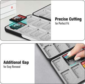 Étui de carte de jeu magnétique Compact Portable 24 fentes pour Nintendo <span class=keywords><strong>Switch</strong></span> 2/<span class=keywords><strong>OLED</strong></span>/Lite 24 fentes pour carte <span class=keywords><strong>Micro</strong></span> <span class=keywords><strong>SD</strong></span> coque dure - Product Image 4