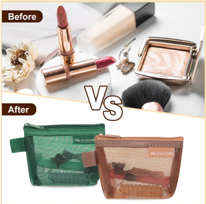 מיני רוכסן איפור רשת רשת קוסמטיקה שקיות אחסון עבור אוזניות כרטיס אשראי שפתון מתנה תיק - Product Image 3