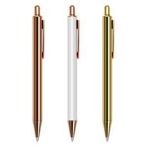 High Quality Full Golden Rose Gold Sports Hotel Ballpoint <b>Pen</b> Promotional <b>Gift</b> with Custom Logo Printed Wholesale Metal Ball <b>Pen</b> - Product Image 1