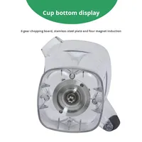 KS-1053 1050 1060 Accessoires pour robot culinaire et mixeur : Ensemble de gobelets épaissis anti-fuite avec lame, comprenant le gobelet supérieur, le gobelet inférieur, le gobelet de base et le gobelet de stockage