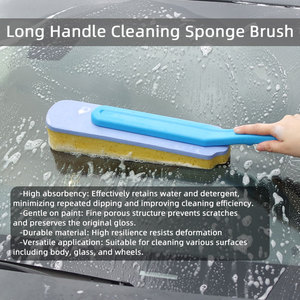 Hot bán PE và vàng miếng bọt biển dài xử lý lốp xe mặc quần áo bọt Applicator lốp waxing miếng bọt biển bàn chải - Product Image 4