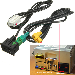 <span class=keywords><strong>Adaptateur</strong></span> de câble de commutateur de prise auxiliaire de Radio de voiture RCD510 RNS315 pour Volkswagen Passat B6 B7 CC GOLF MK6 - Product Image 6