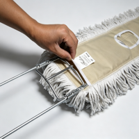 Serpillère en coton robuste à rotation flexible à 360° pour grande surface de nettoyage, idéale pour les halls d'hôtel, les bureaux et l'entretien des sols durs