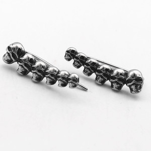 yunnique Skull Stud Earrings Titanium Steel Geometric Design Fashion Jewelry - Product Image 1