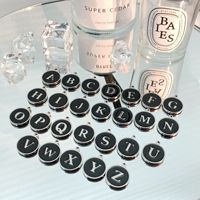 Breloques en acier inoxydable Alphabet rond émail pendentifs à breloques pour la fabrication de bijoux fournitures bricolage Bracelets collier matériel