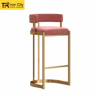 Dossier de chaise de bar moderne de luxe haut de gamme pour comptoir de caissier accès à la réception cuisine îlot Table tabouret haut salon