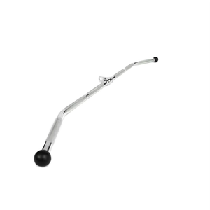 ジム機器 スチール製 クロムメッキ ケーブルアタッチメント プルダウン 回転式 48インチ カール ラットバー ボールグリップ付き - Product Image 3