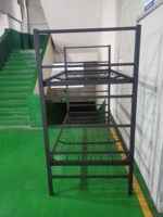 Lit superposé institutionnel qualifié US GSA 3FNE 99-582E, lit superposé en acier renforcé avec base en maille à ressorts intégrés pour projet gouvernemental